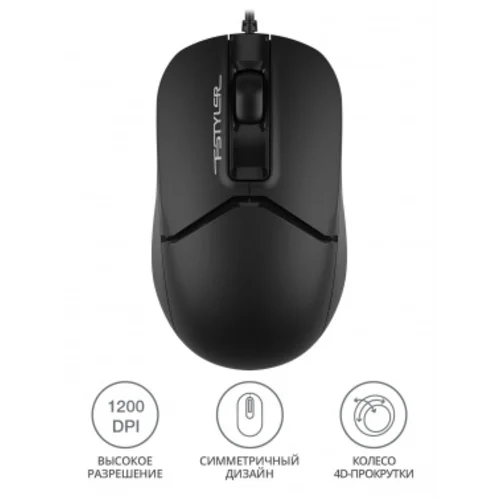 Мышь A4Tech Fstyler FM12 черный оптическая (1200dpi) USB (3but) Мышь A4Tech Fstyler FM12 черный оптическая (1200dpi) USB (3but)